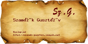 Szamák Gusztáv névjegykártya