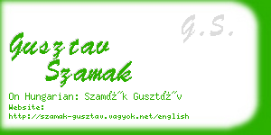 gusztav szamak business card